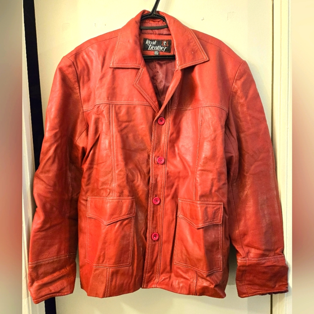 Red "Fight Club" Leather Jacket